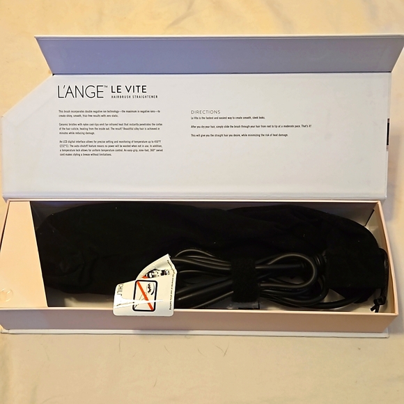 L'ANGE Hair Lange Le Vite Hairbrush Straightener New In Box Pink